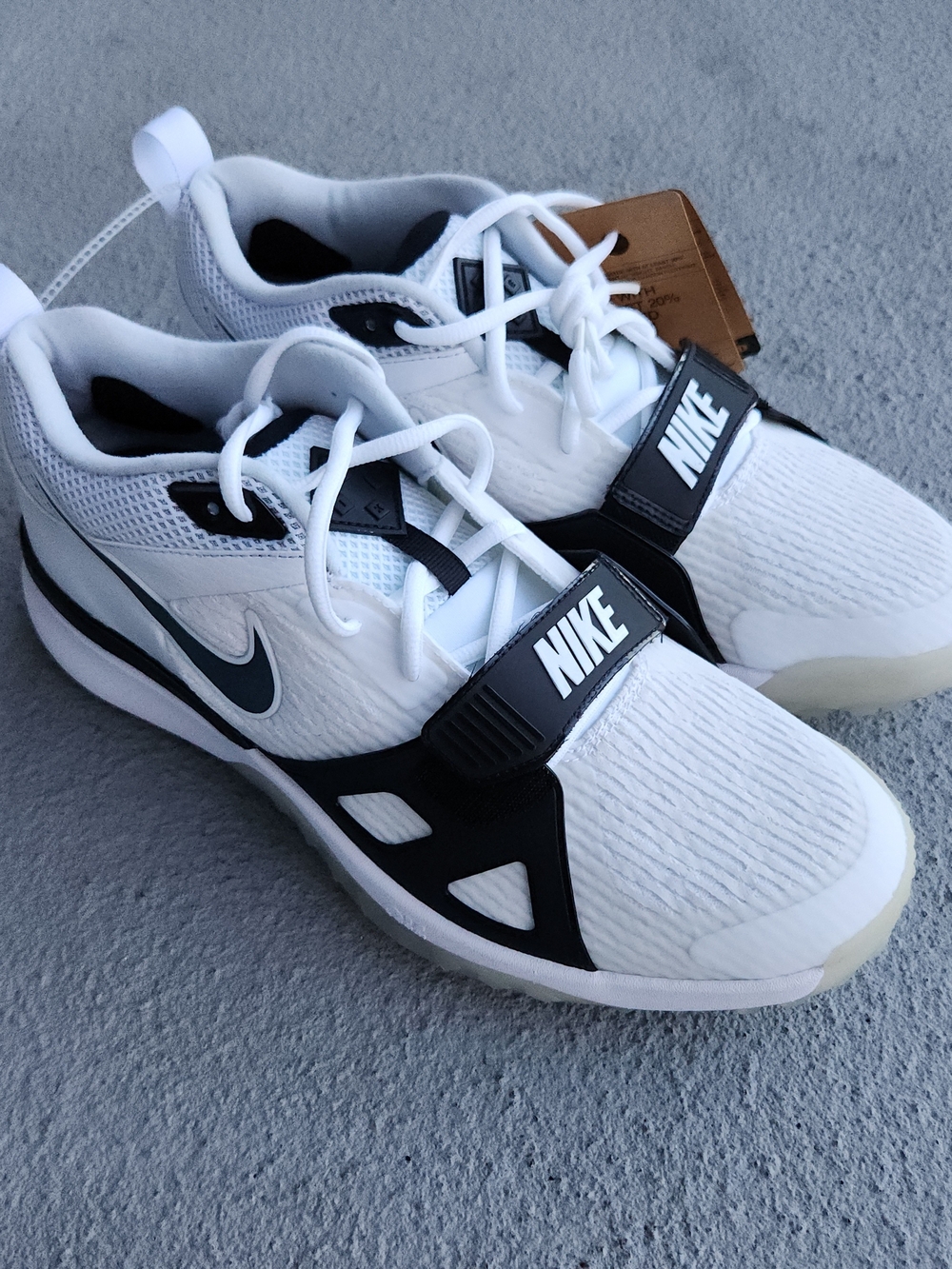 Nike Air Zoom Diamond Elite Turf White Baseball Shoes FN4250-100 Men's Size 12.5